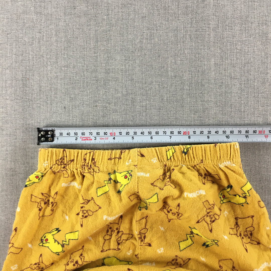 Pokemon Kids Boys Pants Size 6 Yellow Pikachu Jogger