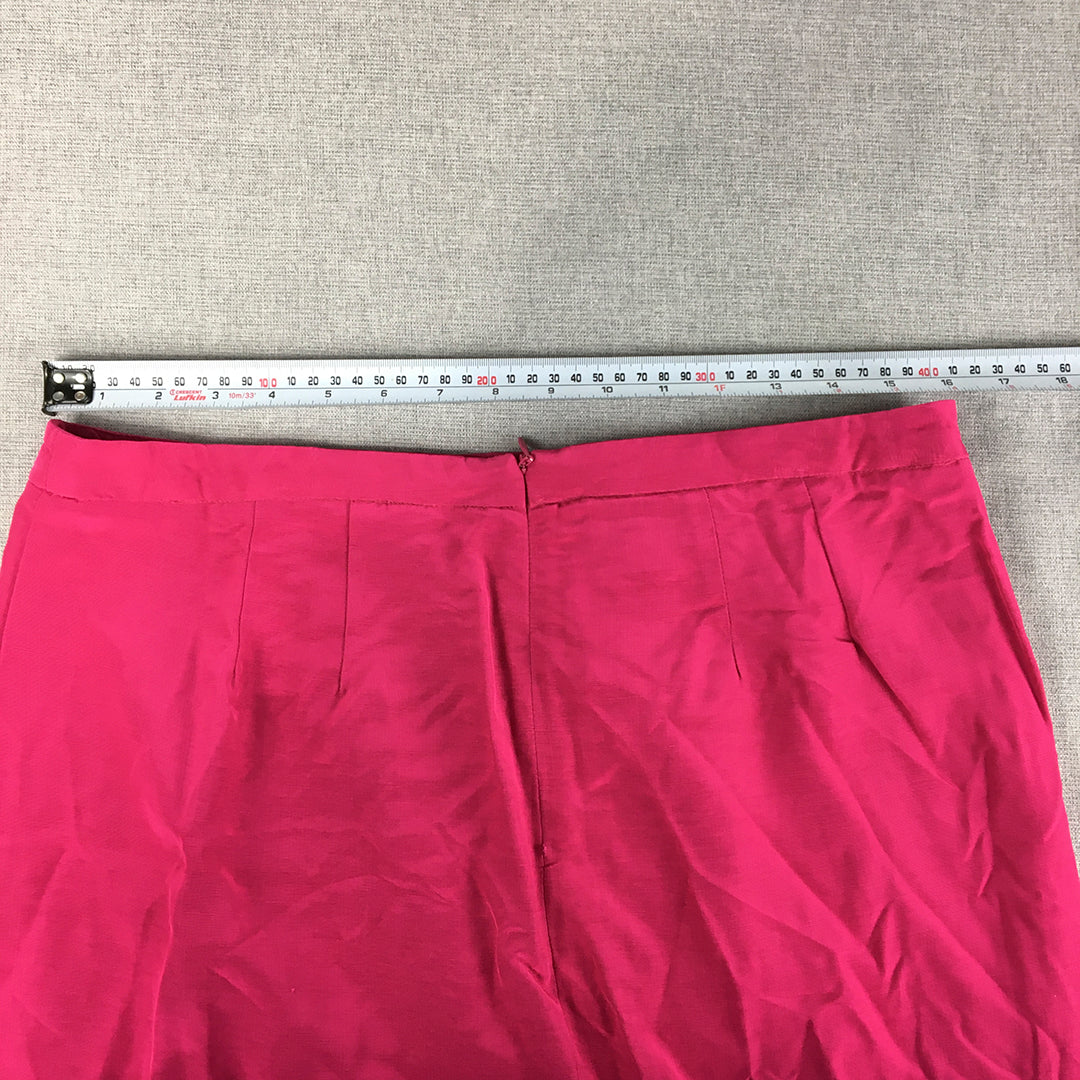 Witchery Womens Skirt Size 16 Pink Straight Midi