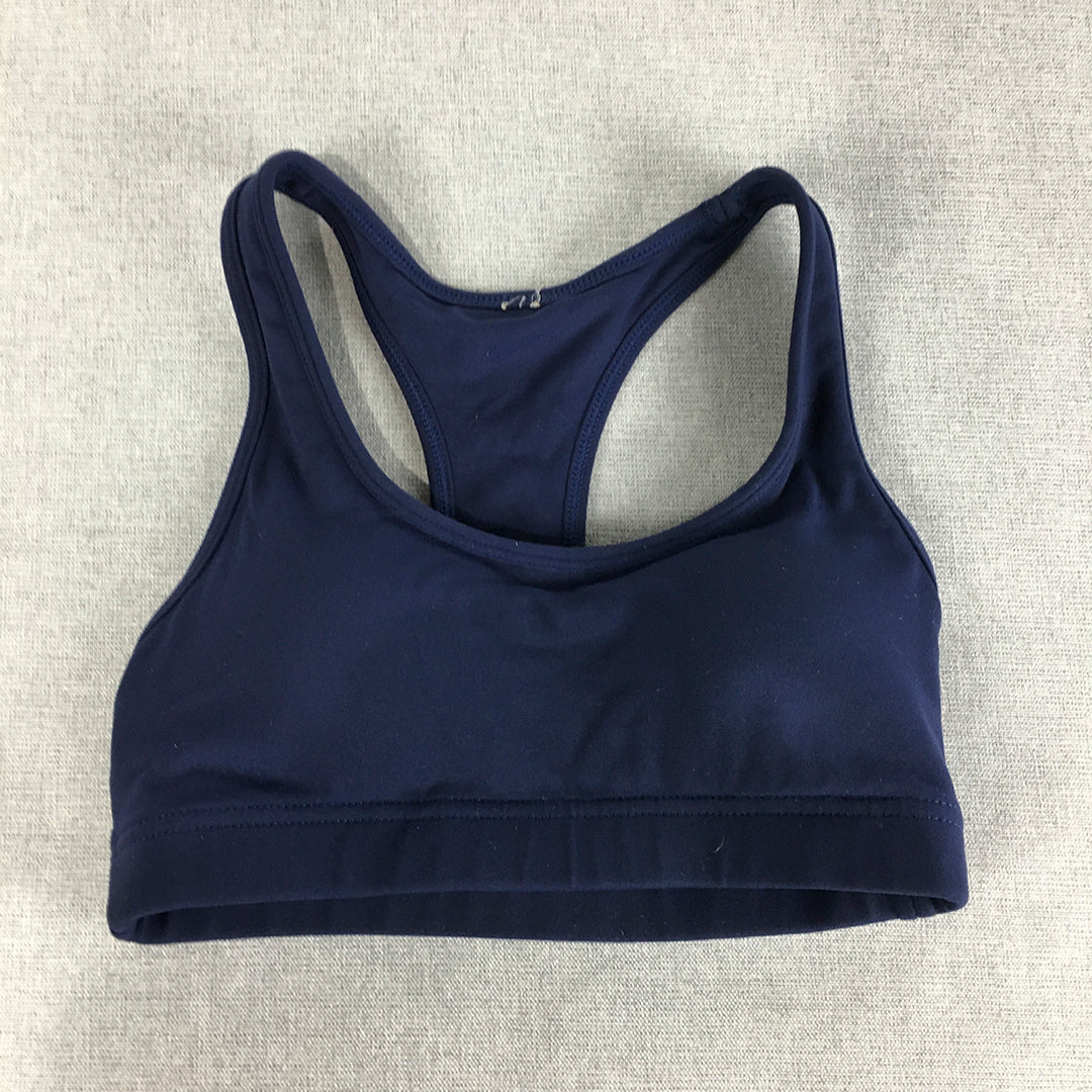 Lorna Jane Womens Sports Bra Size XS Navy Blue Cropped Top