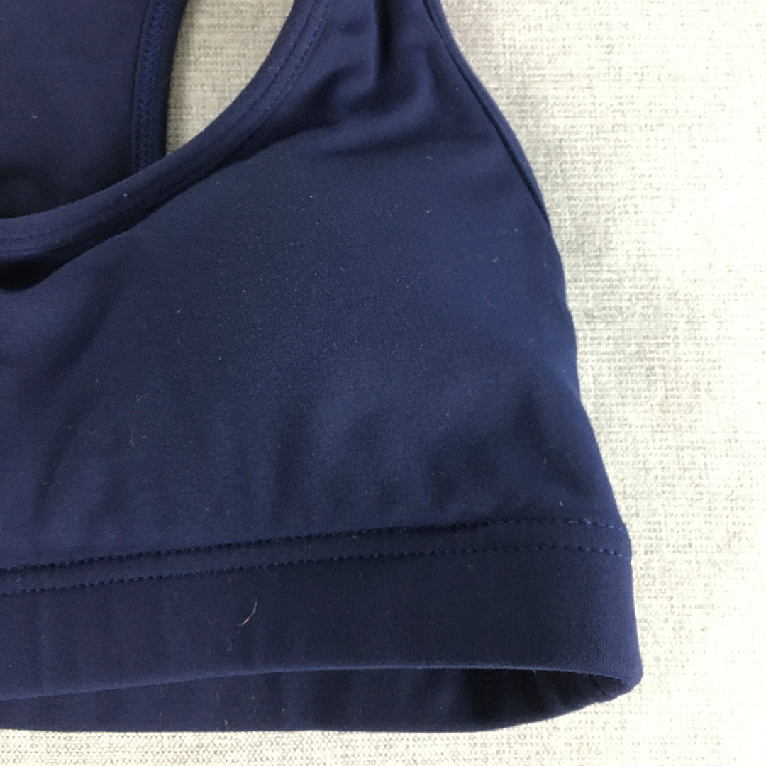 Lorna Jane Womens Sports Bra Size XS Navy Blue Cropped Top