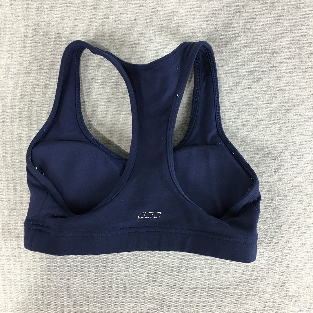 Lorna Jane Womens Sports Bra Size XS Navy Blue Cropped Top