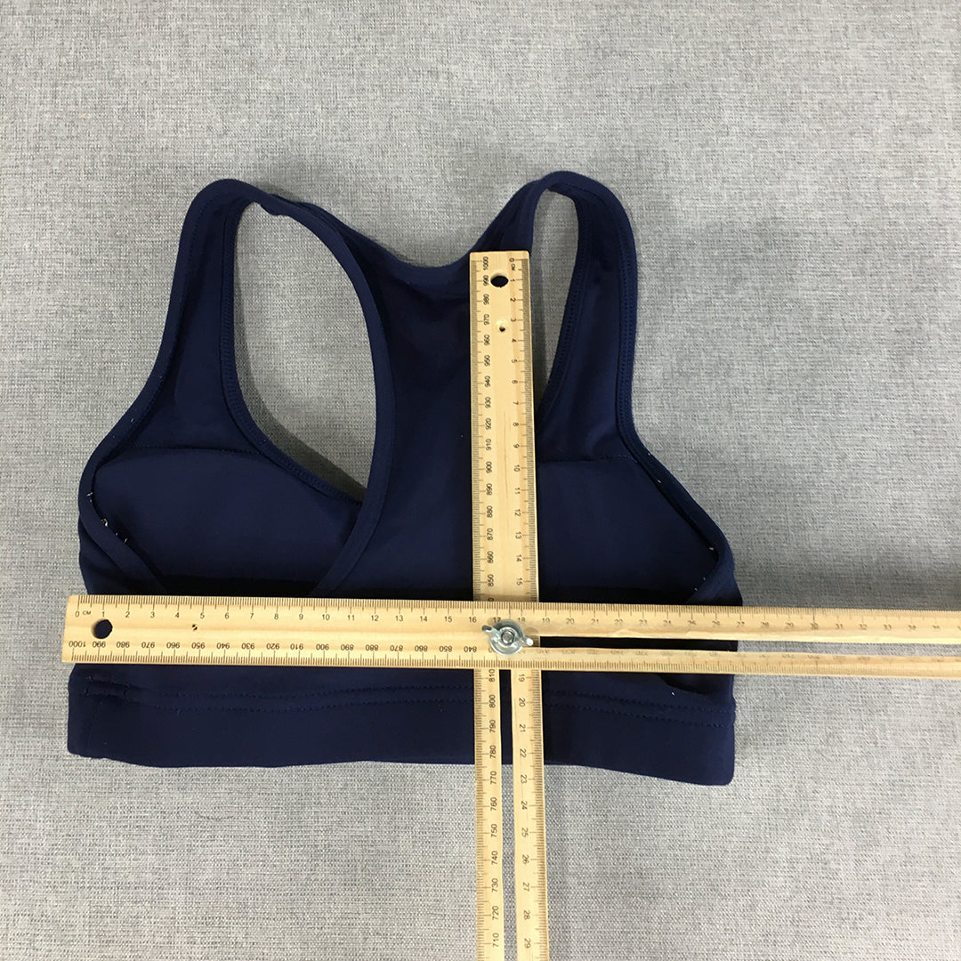 Lorna Jane Womens Sports Bra Size XS Navy Blue Cropped Top