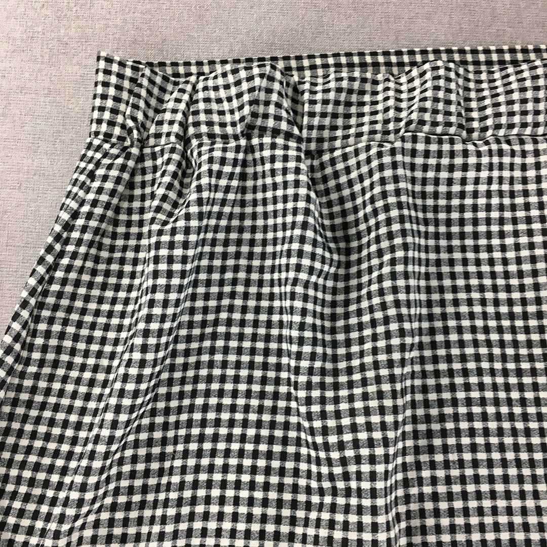 Valleygirl Womens Maxi Skirt Size 14 Black White Checkered Elastic Waist