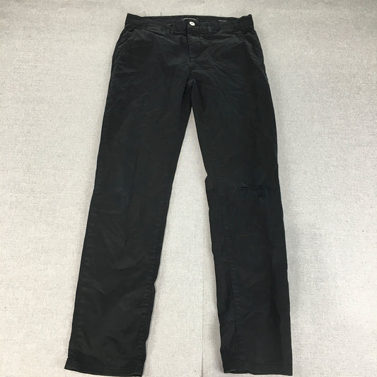 French Connection Mens Chino Pants Size 30 (W30 x L30) Black Straight