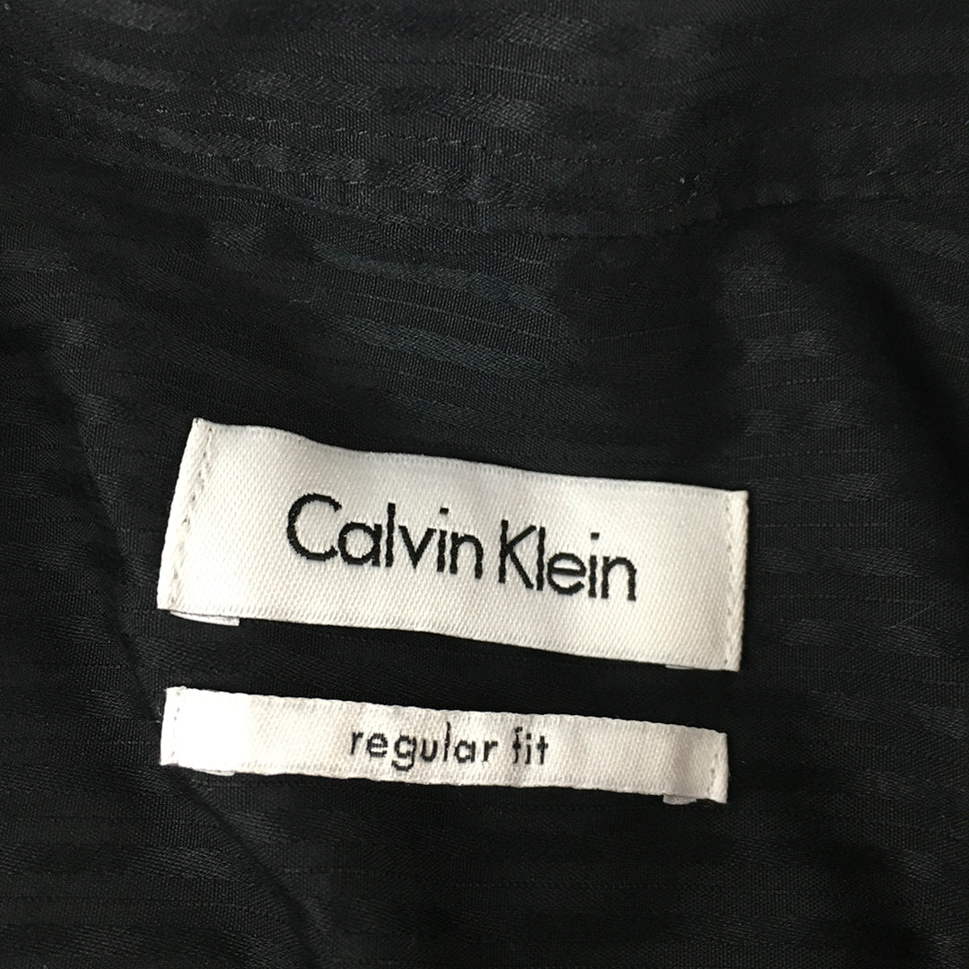 Calvin Klein Mens Shirt Size S Black Long Sleeve Collared Button-Up