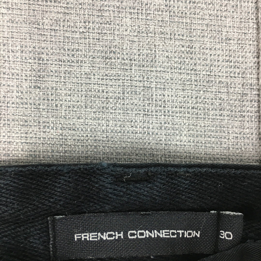 French Connection Mens Chino Pants Size 30 (W30 x L30) Black Straight