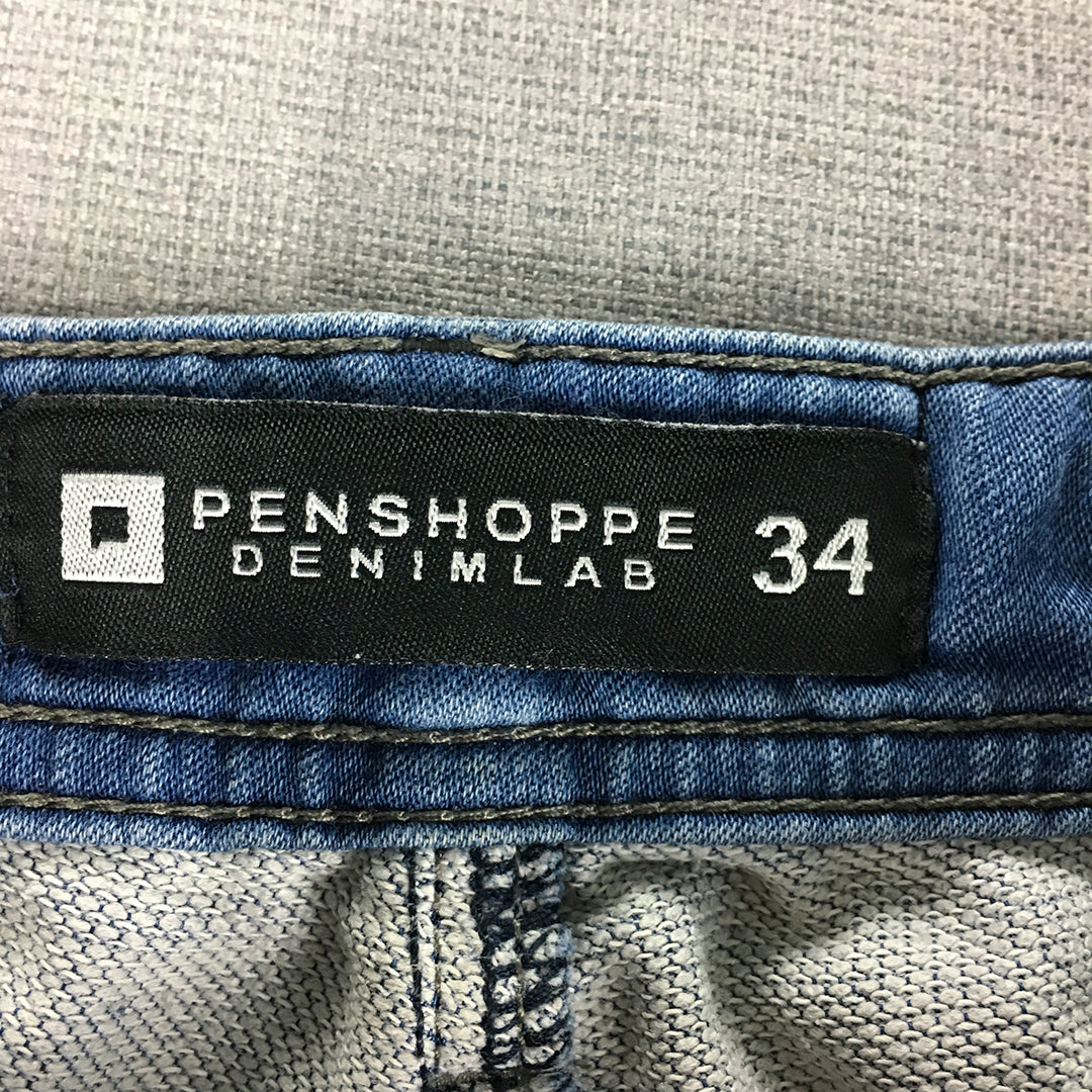 Penshoppe Denimlab Mens Skinny Jeans Size 34 (W34 x L30) Stretch Denim