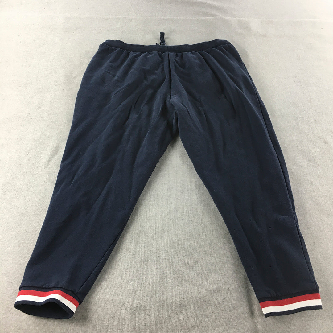 FILA Womens Tracksuit Pants Size 20 Navy Blue Logo Drawstring Jogger