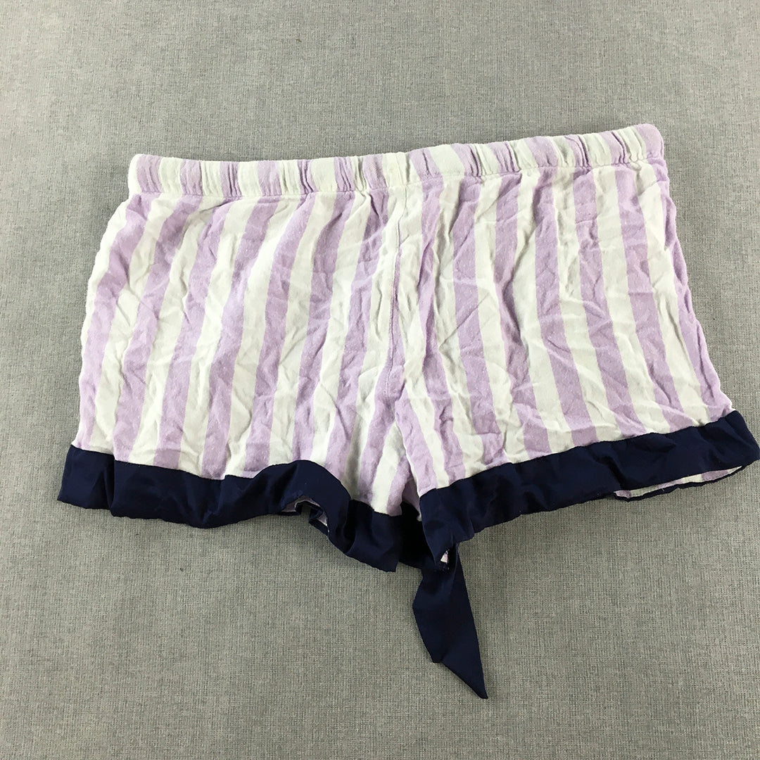 Peter Alexander Womens Sleep Shorts Size XL Purple Striped Pajama