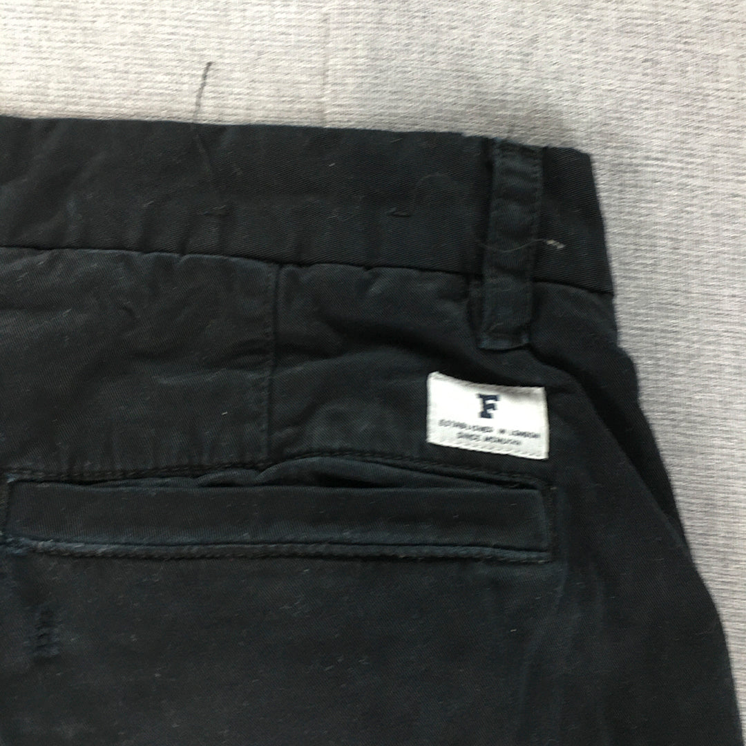 French Connection Mens Chino Pants Size 30 (W30 x L30) Black Straight