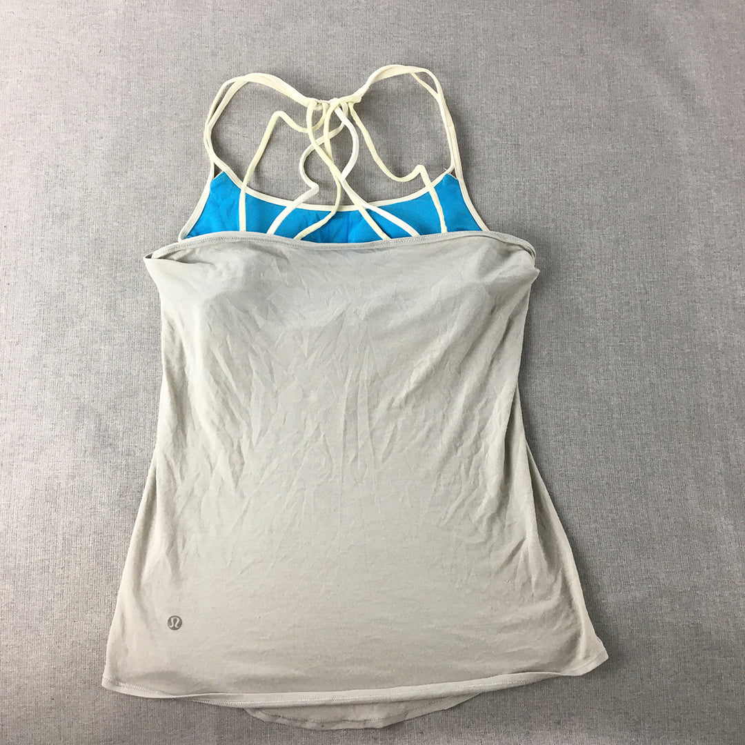 Lululemon Womens Tank Top Size 4 Grey Sleeveless Singlet Shirt