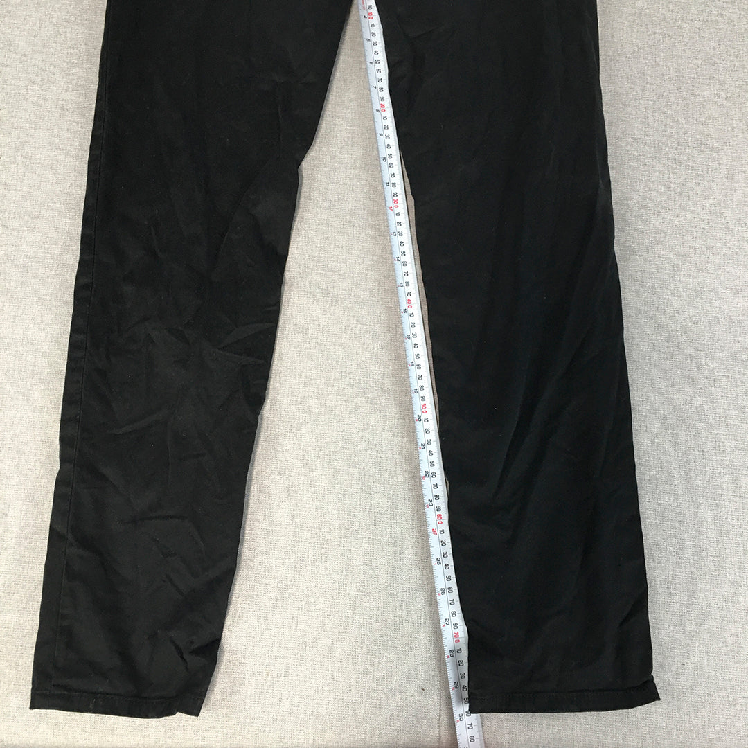 French Connection Mens Chino Pants Size 30 (W30 x L30) Black Straight