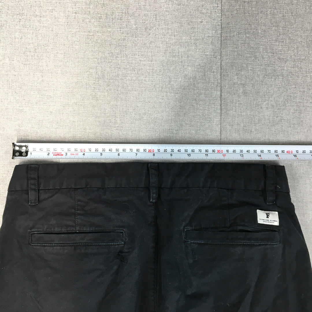 French Connection Mens Chino Pants Size 30 (W30 x L30) Black Straight