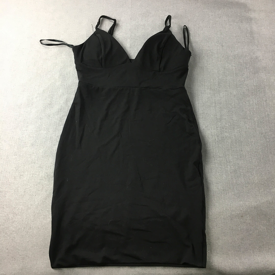 Ava & Ever Womens Mini Dress Size 12 Black Stretch Bodycon Sleeveless