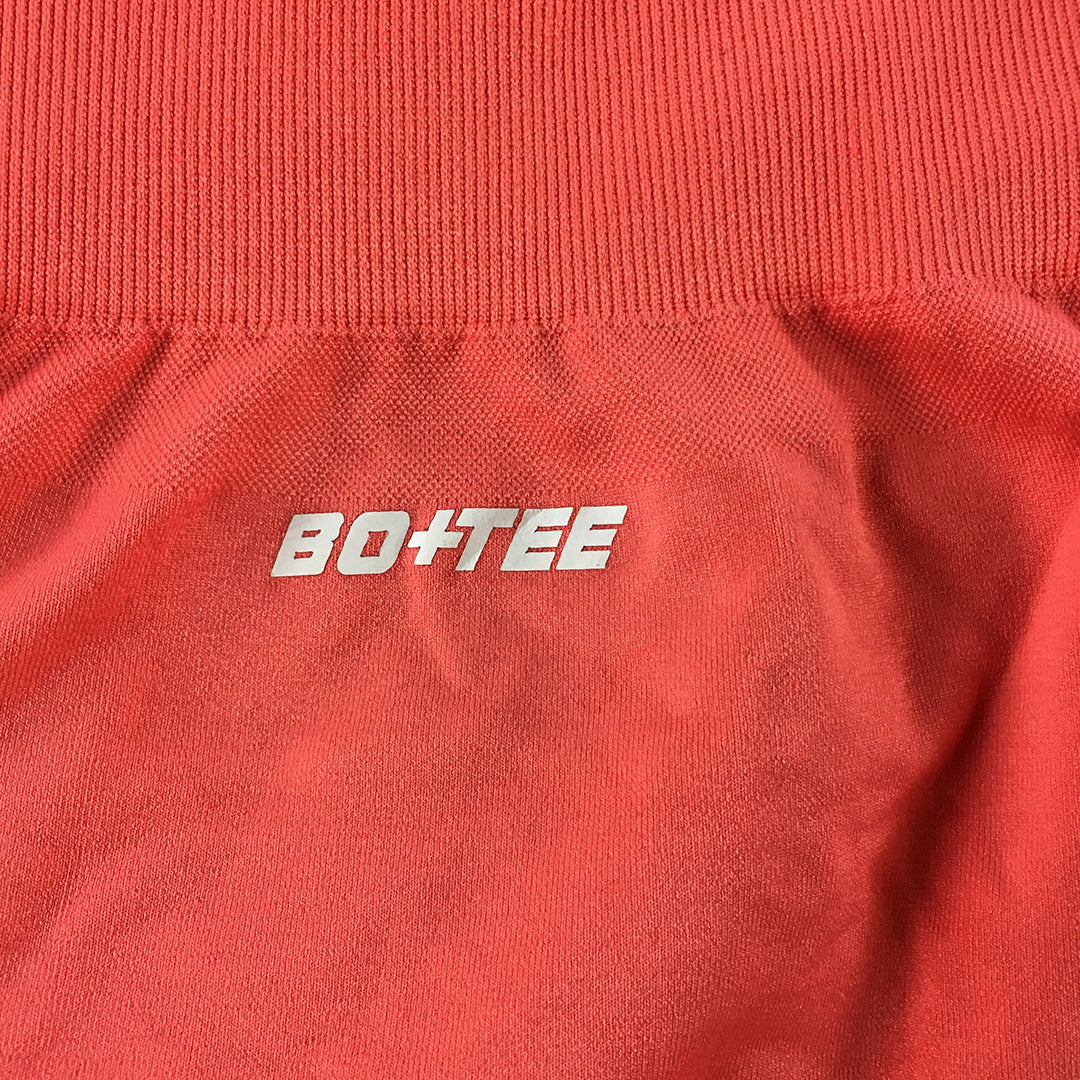 Bo+Tee Womens Bike Shorts Size XS Coral Red Scrunch Short Leggings