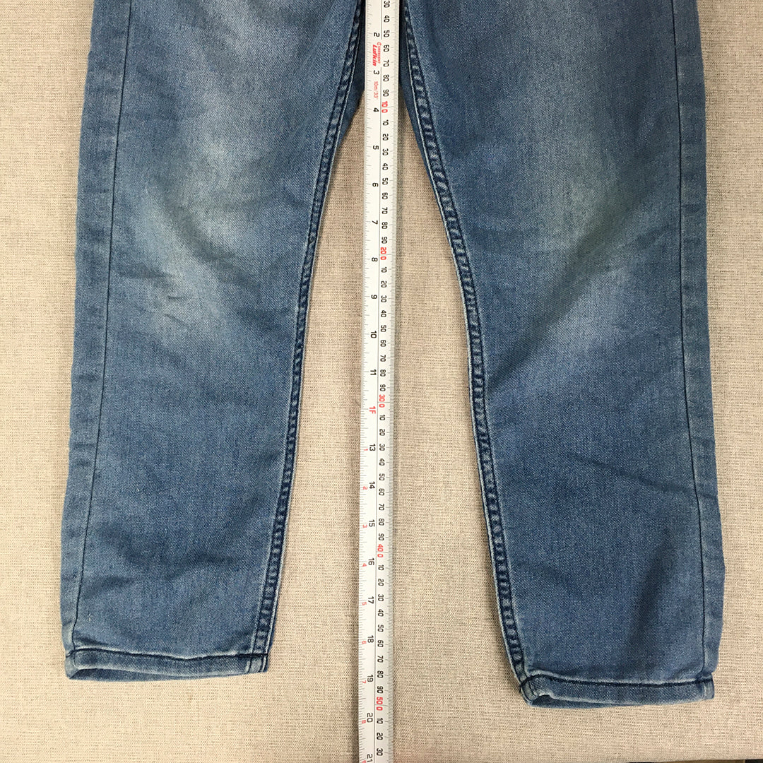 H&M Kids Boys Denim Jogger Jeans Size 8 - 9 Years Pockets Elastic Waist Blue