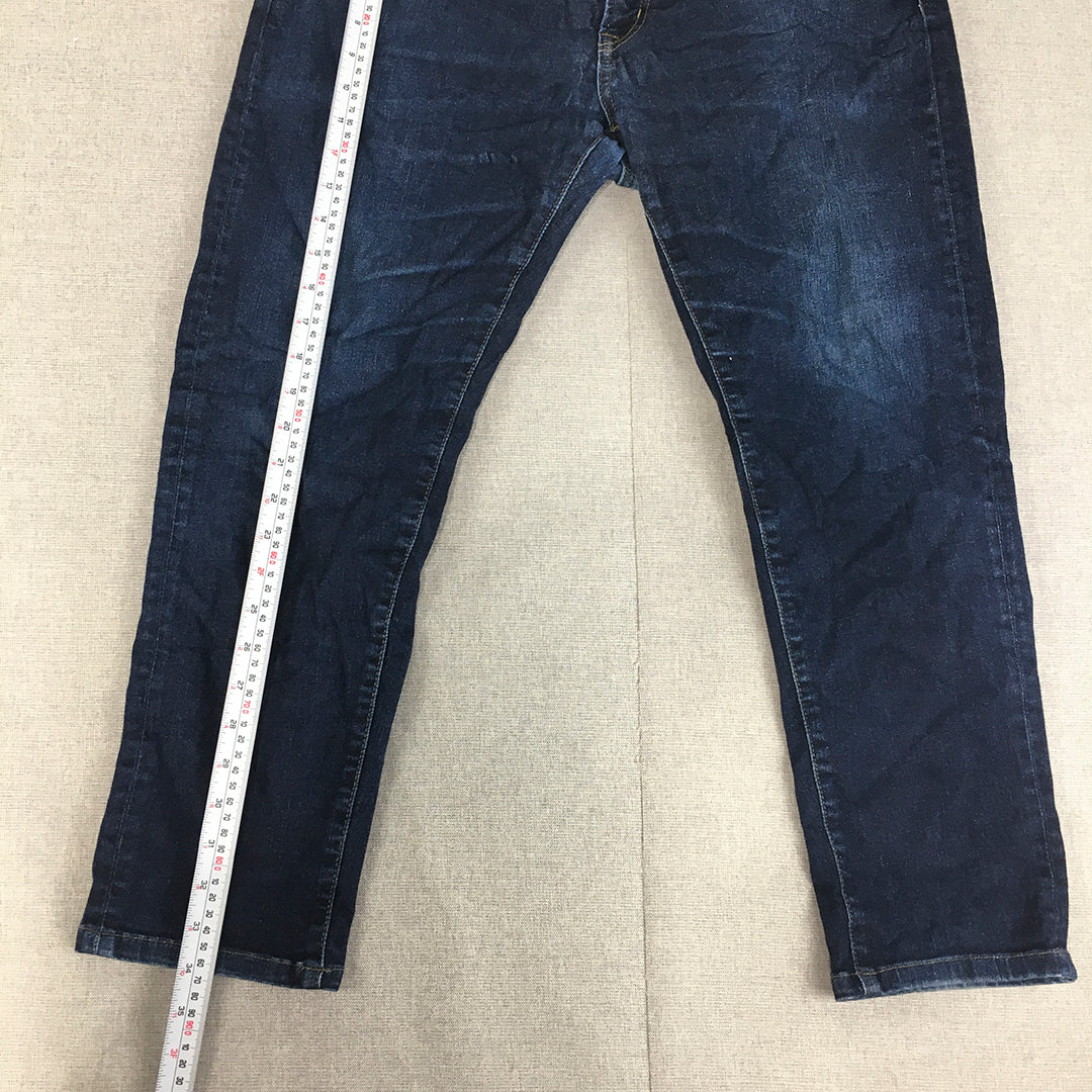 Uniqlo Womens Jeans Size 36 Blue Dark Wash Skinny Stretch Denim