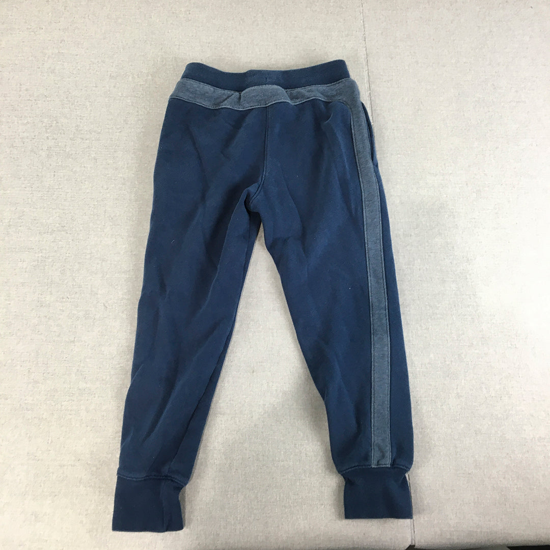 Under Armour Kids Boys Tracksuit Pants Youth Size S Blue Logo Drawstring Jogger