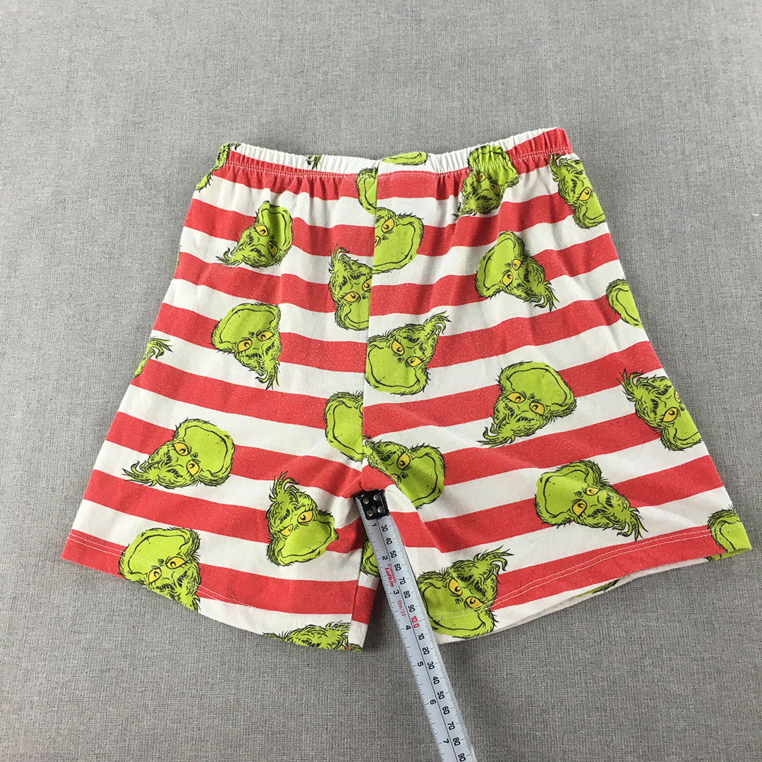 The Grinch Kids Shorts Size 10 Red White Elastic Waist Dr Seuss