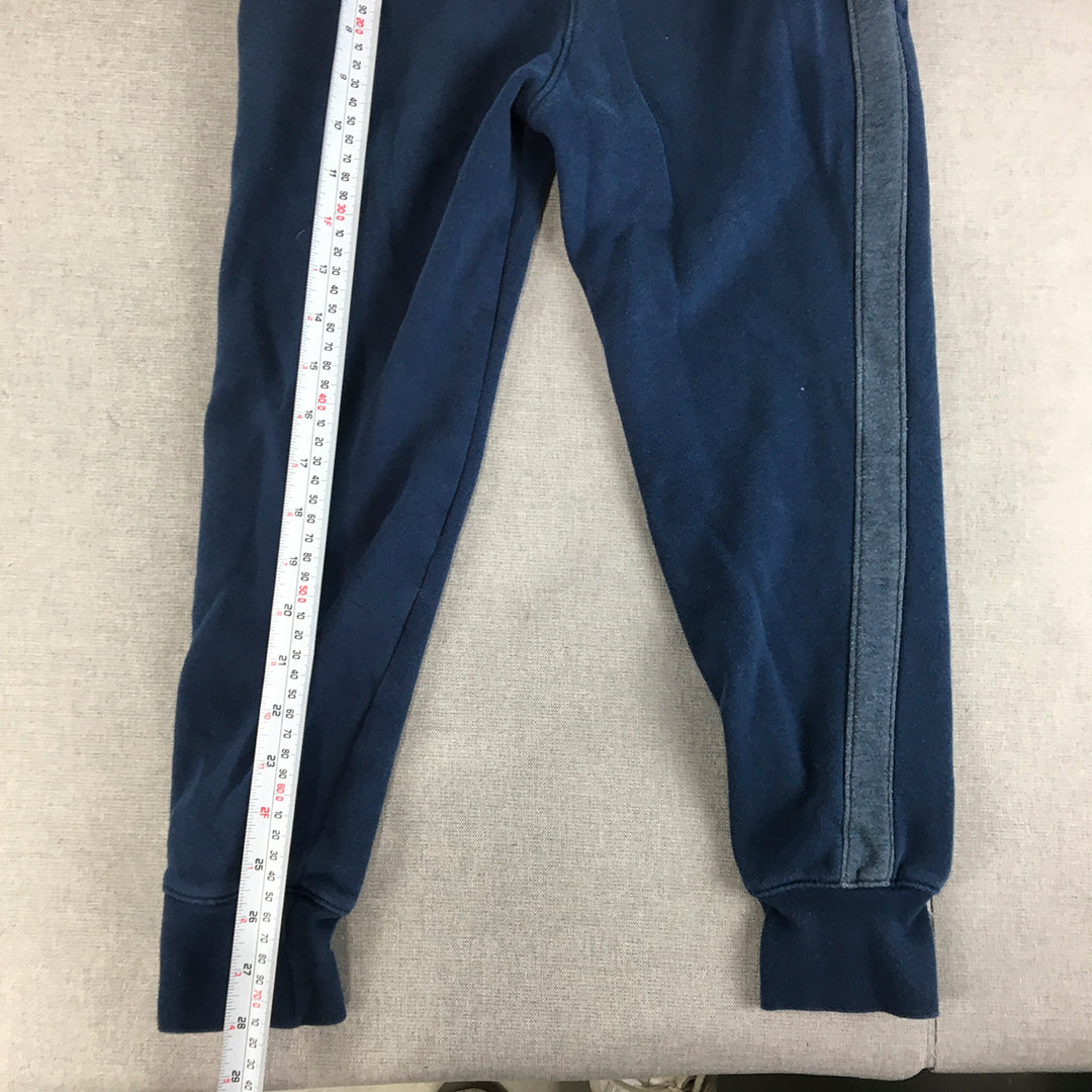 Under Armour Kids Boys Tracksuit Pants Youth Size S Blue Logo Drawstring Jogger