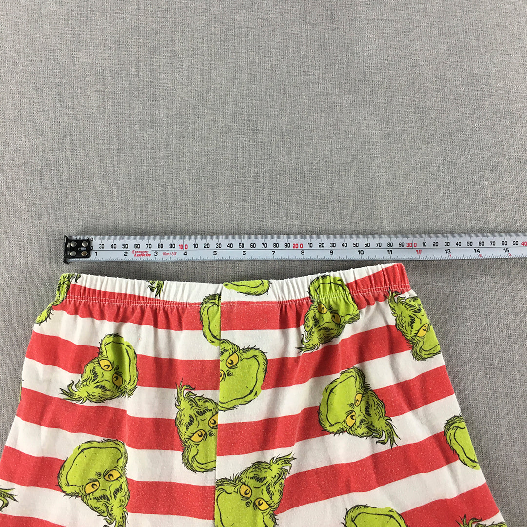 The Grinch Kids Shorts Size 10 Red White Elastic Waist Dr Seuss