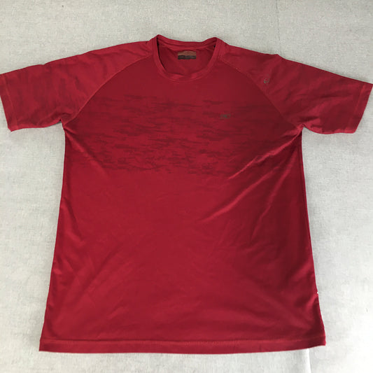 Monte Carlo Mens T-Shirt Size L Red Crew Neck Short Sleeve Tee