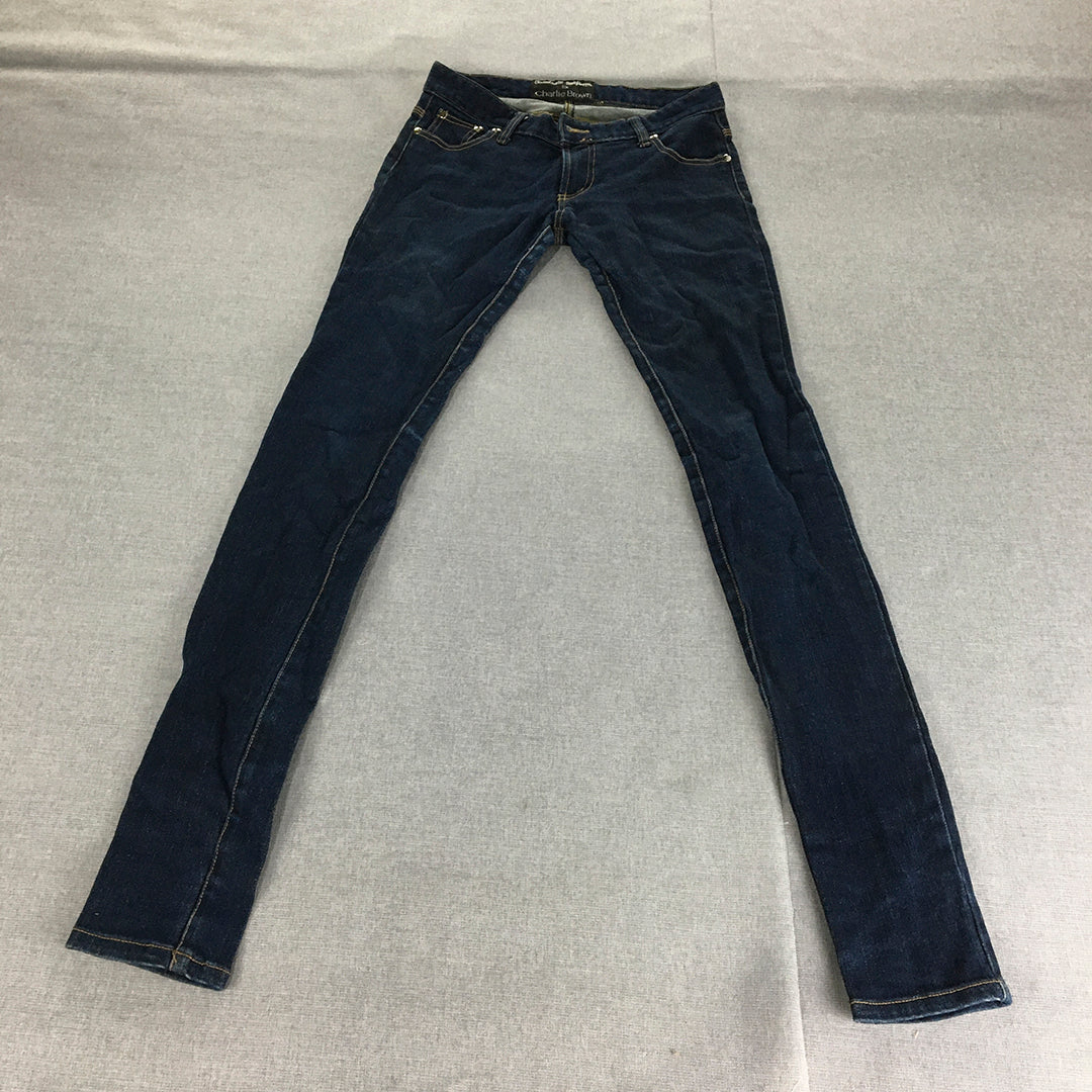 Charlie Brown Clinton Charlie Booty Huggers Womens Skinny Jeans Size 8 Dark Wash