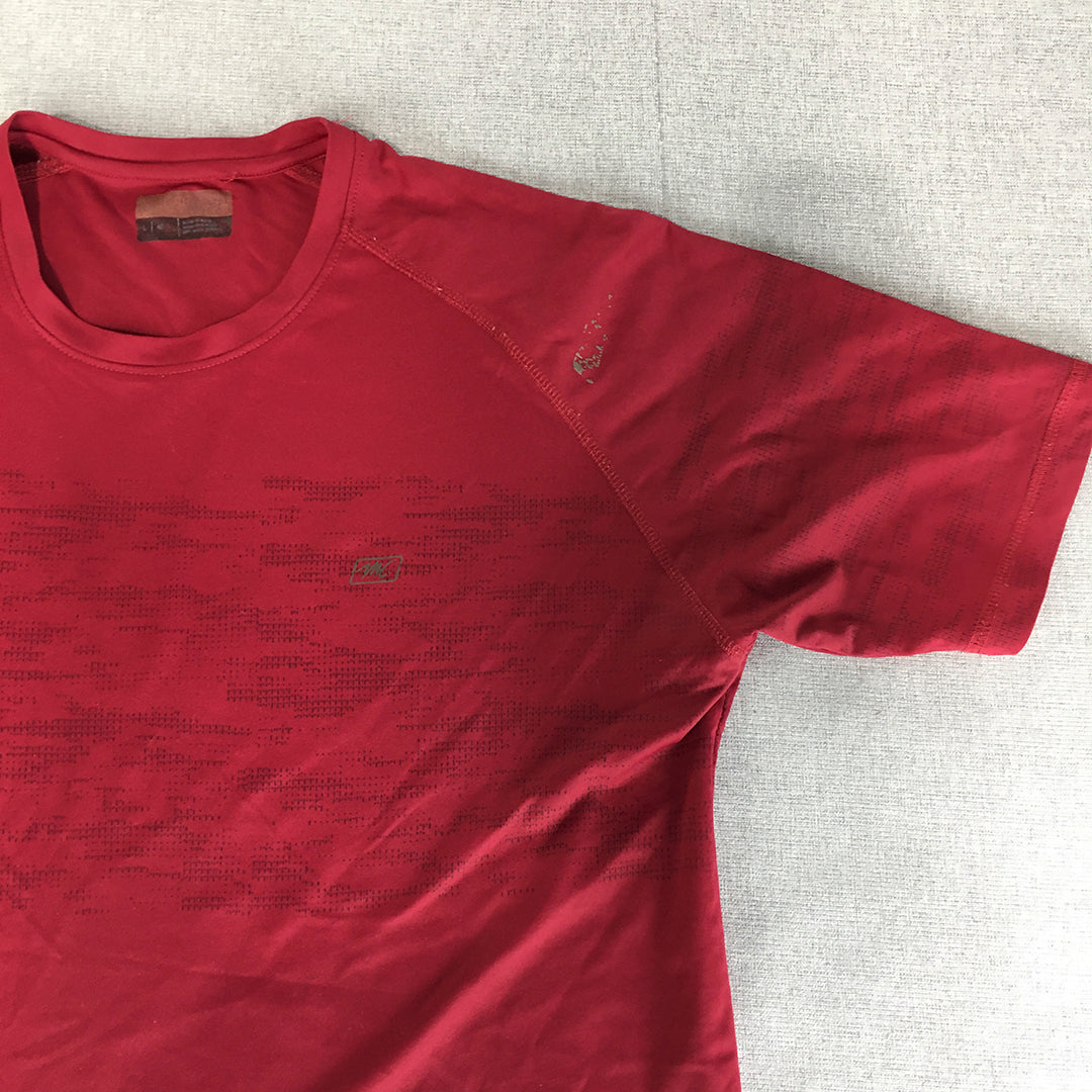 Monte Carlo Mens T-Shirt Size L Red Crew Neck Short Sleeve Tee