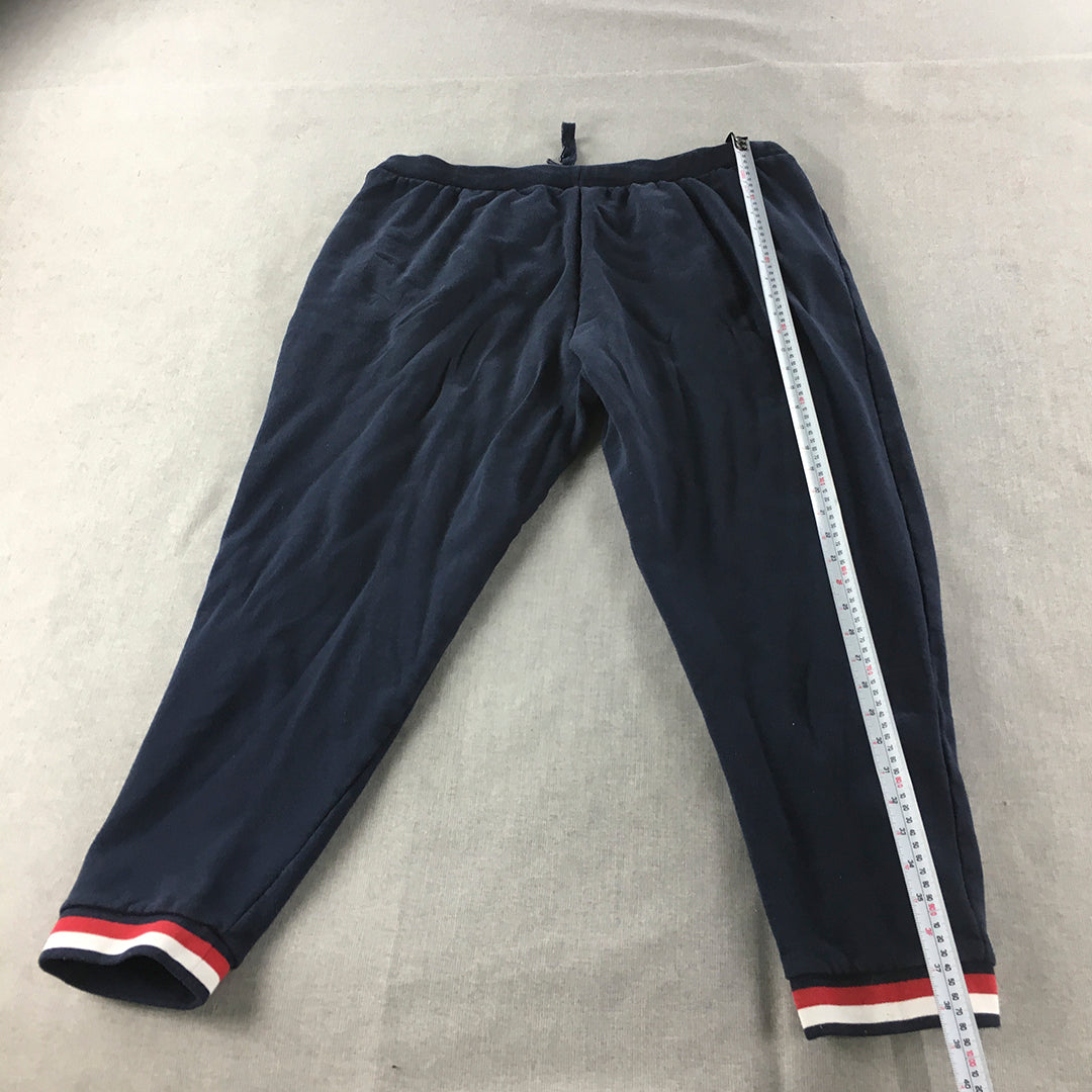 FILA Womens Tracksuit Pants Size 20 Navy Blue Logo Drawstring Jogger