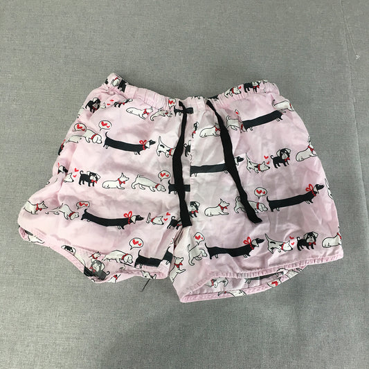 Peter Alexander Womens Sleep Shorts Size M Pink Dog Pattern Pajama