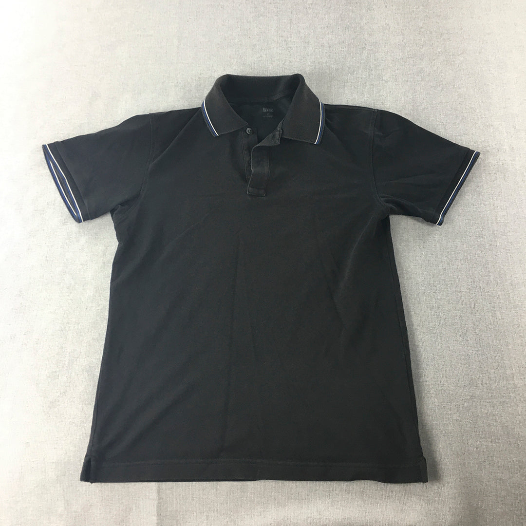 Uniqlo Mens Polo Shirt Size XS Black Collared Short Sleeve Rugby