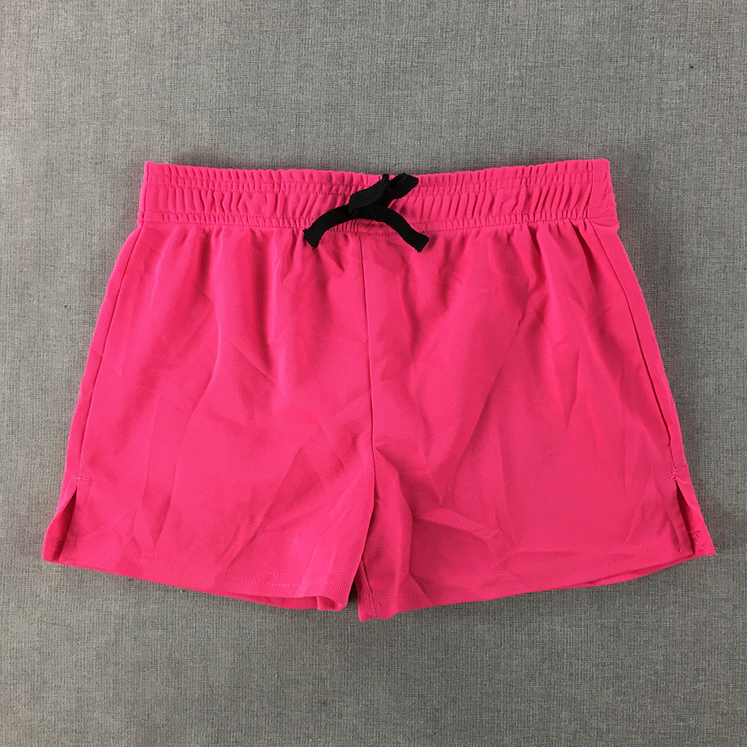 Body Glove Kids Girls Shorts Size 10 Hot Pink Elastic Waist Athletic Running