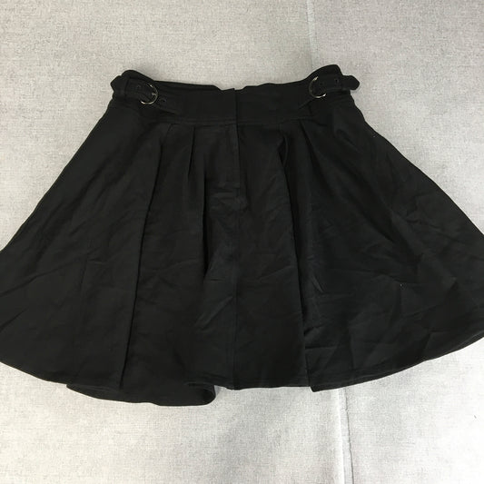 Jigsaw Womens Mini Skirt Size 12 Black A-Line Pleated