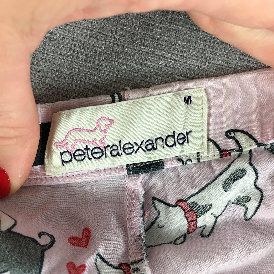 Peter Alexander Womens Sleep Shorts Size M Pink Dog Pattern Pajama