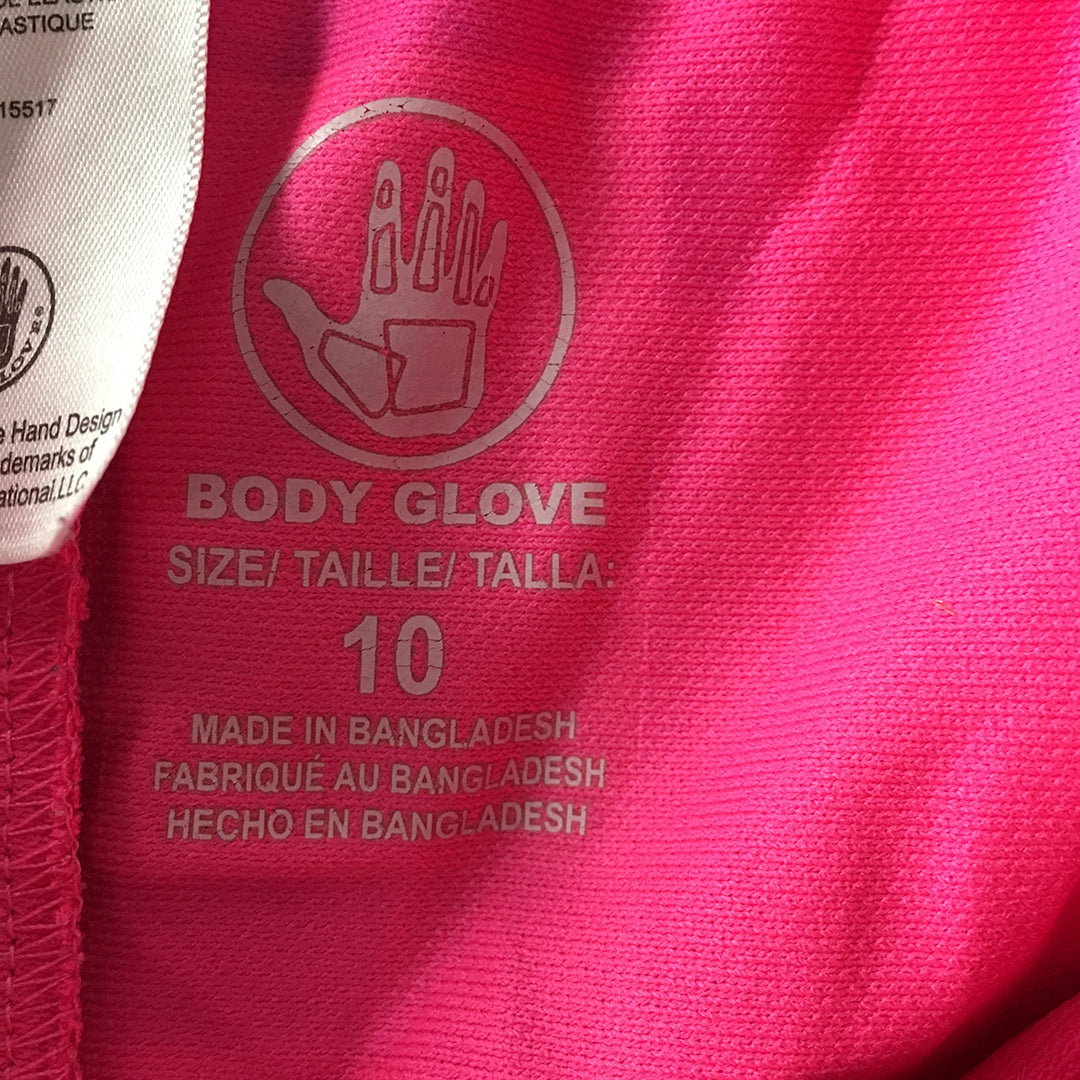 Body Glove Kids Girls Shorts Size 10 Hot Pink Elastic Waist Athletic Running