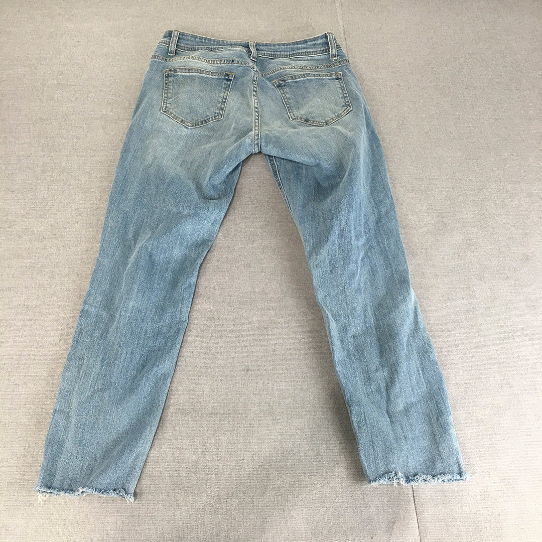 Pull & Bear Womens Skinny Jeans Size W26 Blue Light Wash Denim