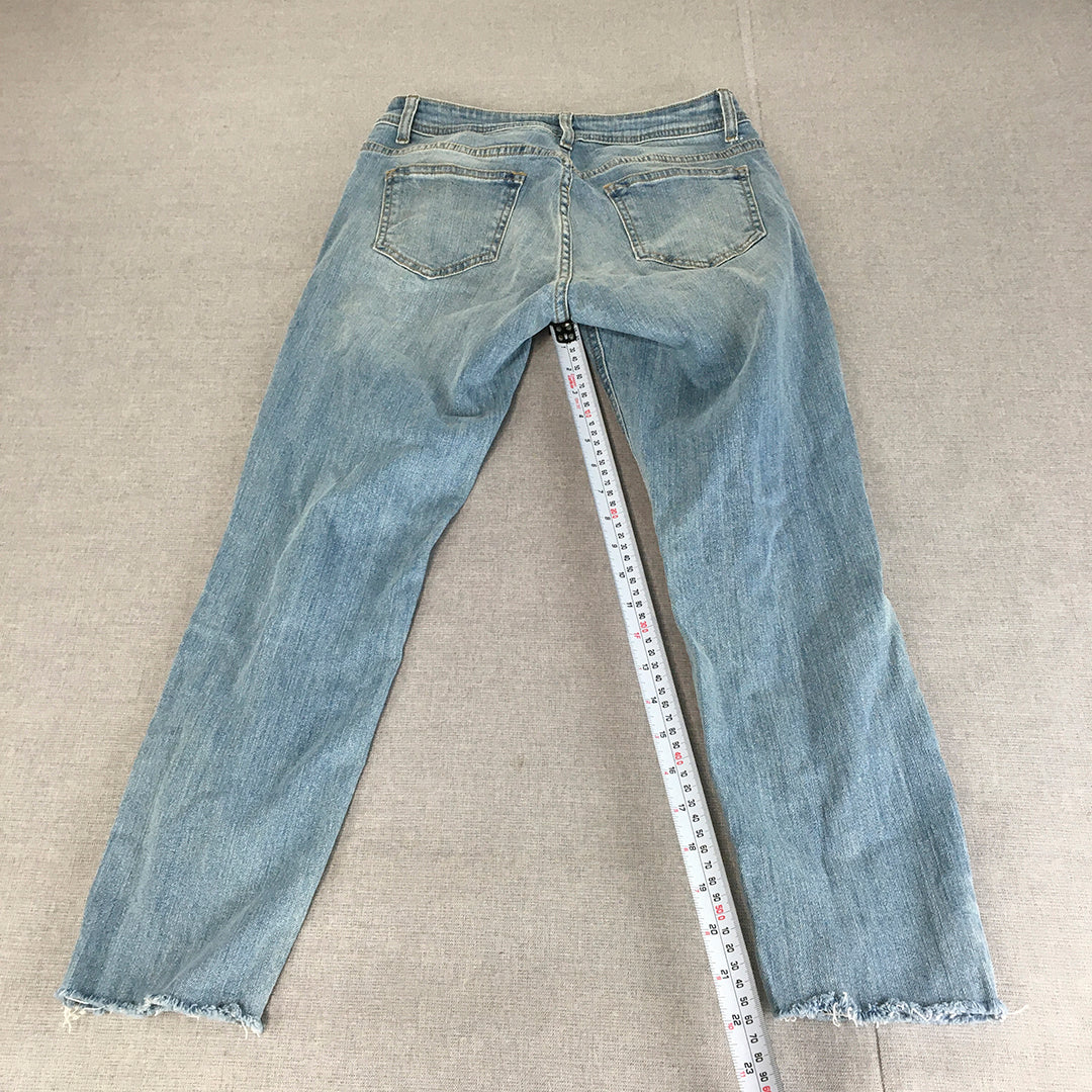 Pull & Bear Womens Skinny Jeans Size W26 Blue Light Wash Denim