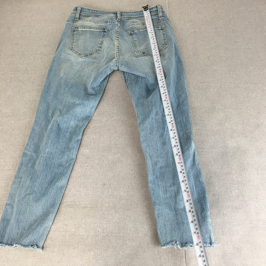 Pull & Bear Womens Skinny Jeans Size W26 Blue Light Wash Denim