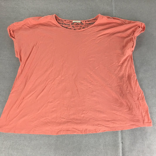 Autograph Womens T-Shirt Size 20 Pink Short Sleeve Top