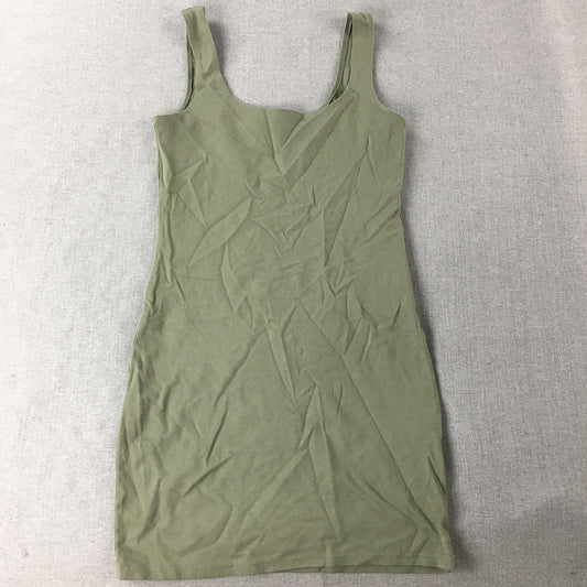 Bardot Womens Mini Dress Size 12 Khaki Green Stretch Fabric