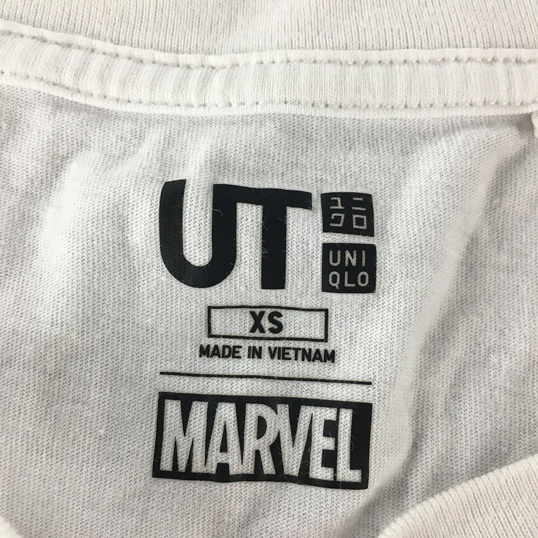 Uniqlo x Marvel Spider-Man Mens T-Shirt Size XS White Short Sleeve Tee