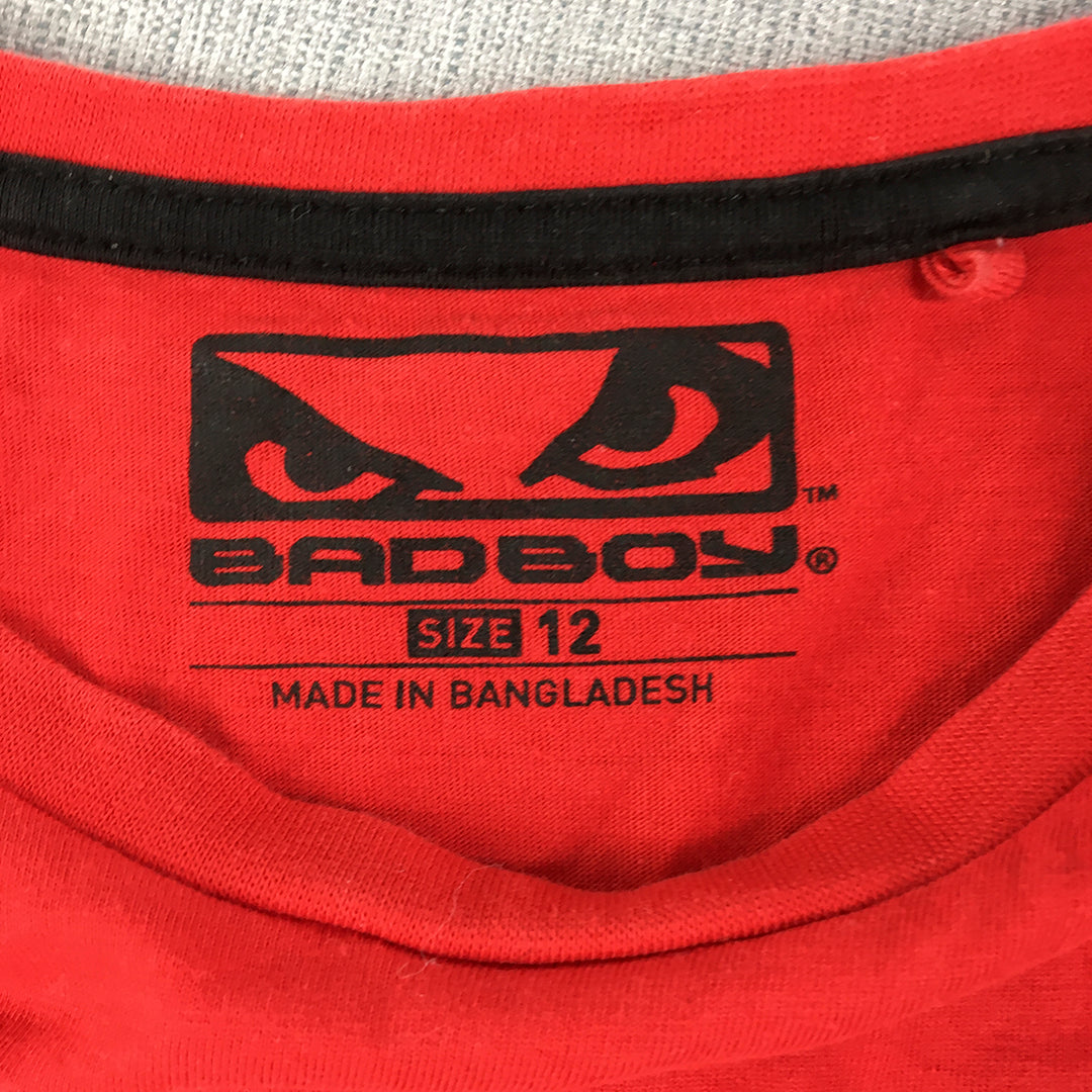 Bad Boy Kids T-Shirt Size 12 Red Logo Short Sleeve Top