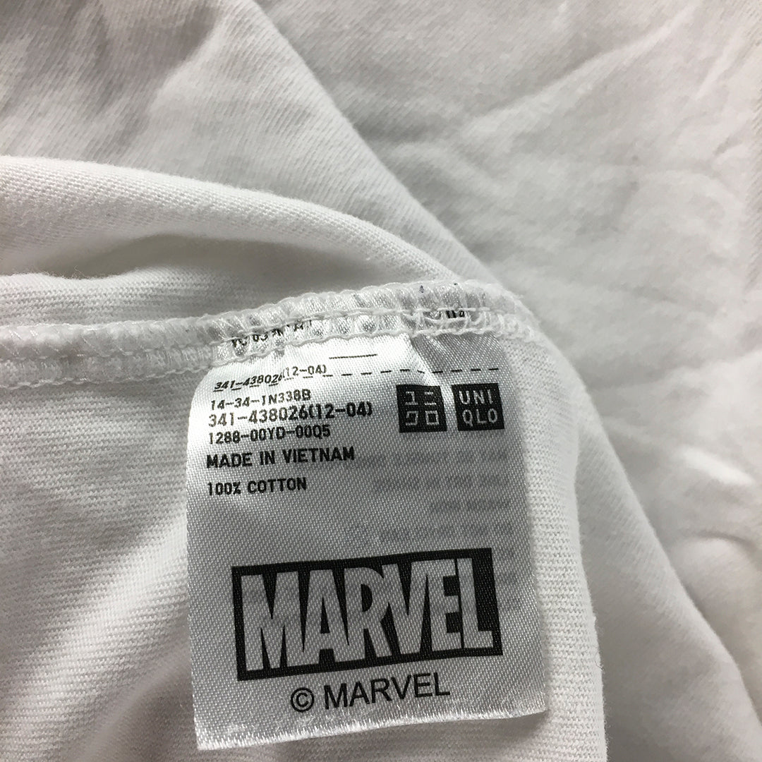 Uniqlo x Marvel Spider-Man Mens T-Shirt Size XS White Short Sleeve Tee