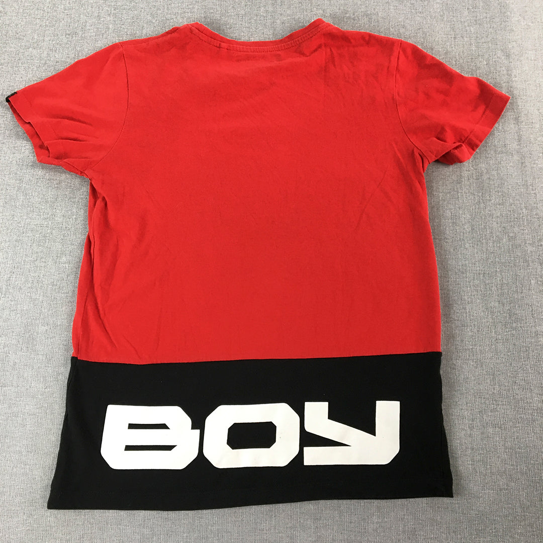 Bad Boy Kids T-Shirt Size 12 Red Logo Short Sleeve Top