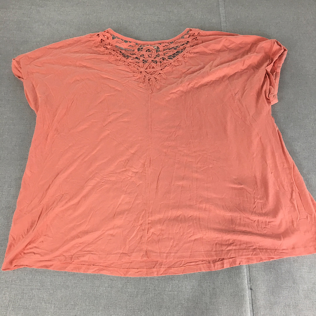 Autograph Womens T-Shirt Size 20 Pink Short Sleeve Top