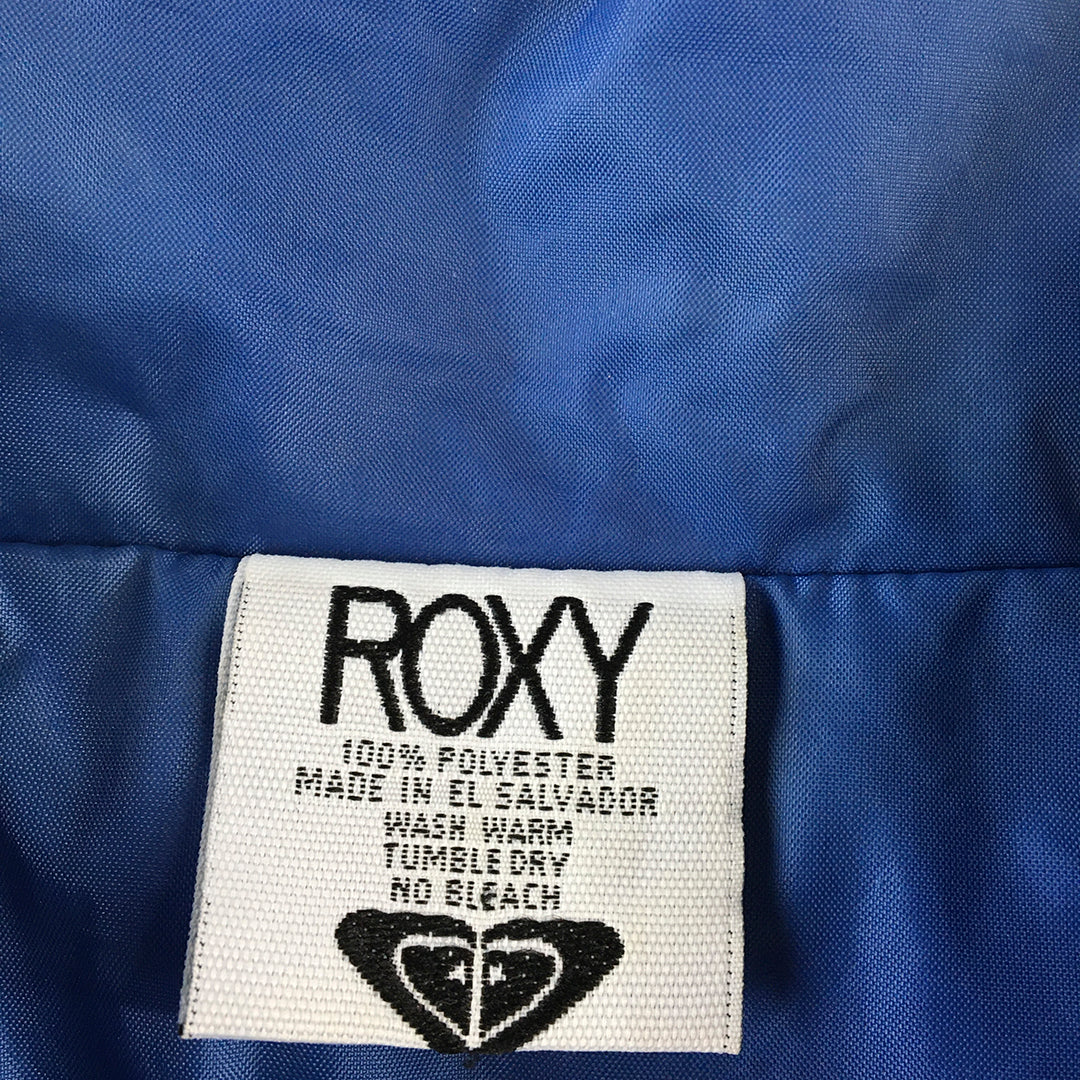 Vintage 90s Roxy Womens Jacket Size XL Blue Snap Button Surfboard Logo