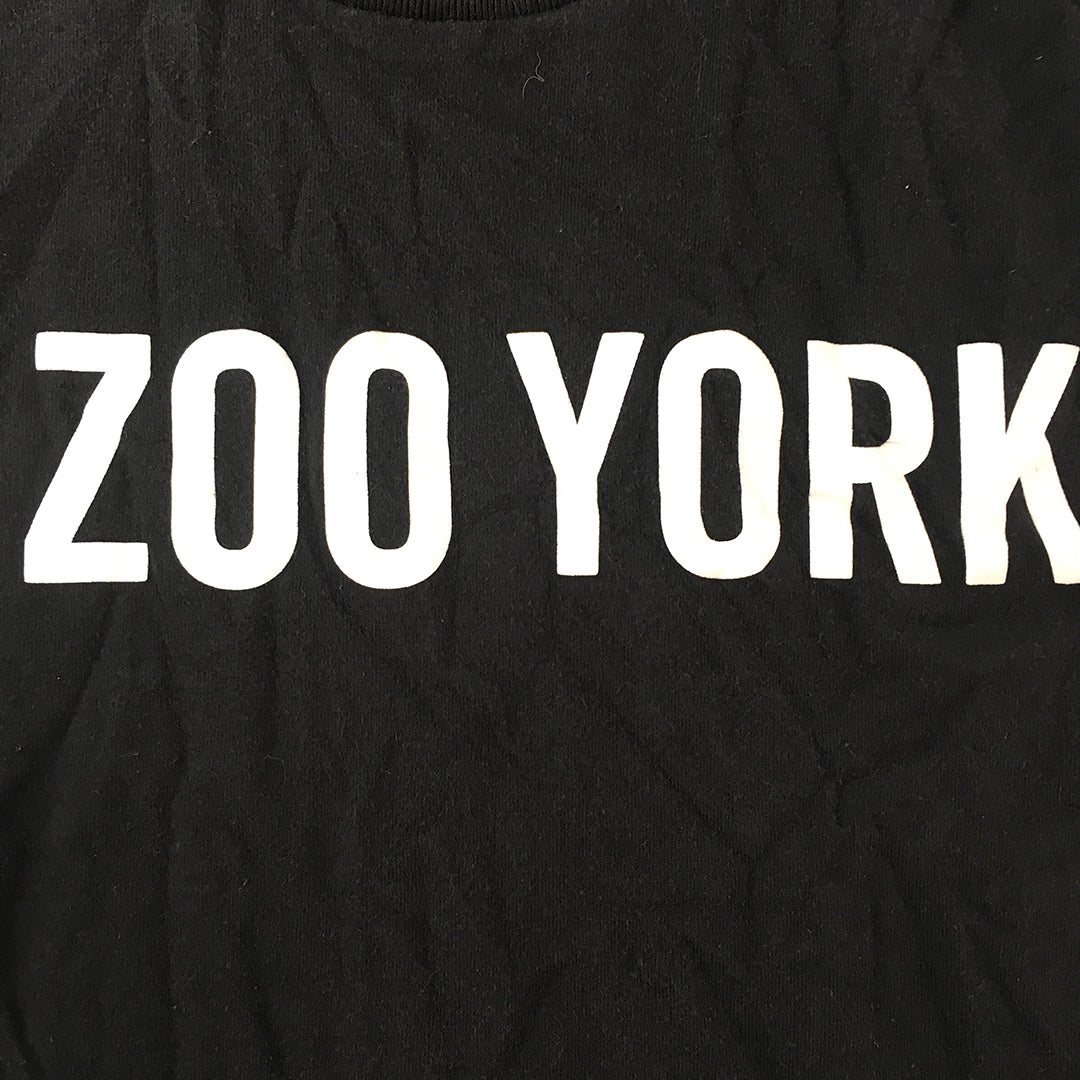 Zoo York Mens T-Shirt Size S Black Big Logo Short Sleeve Crew Neck Tee