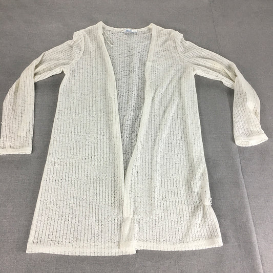 Valleygirl Womens Knit Cardigan Size S White Open-Front