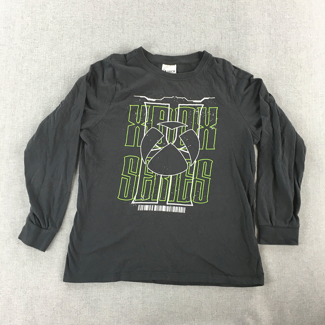 XBOX Kids Boys Shirt Size 12 Grey Logo Long Sleeve Pullover Top