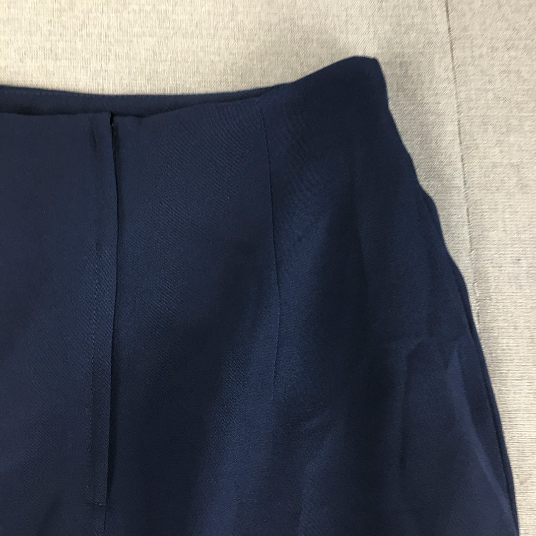 Vintage Lovers Australia Womens Mini Skirt Size 12 Blue Back Slit